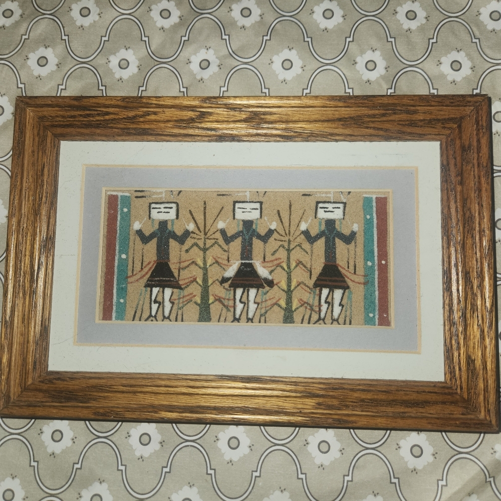 Framed Artwork with Gold Plaque